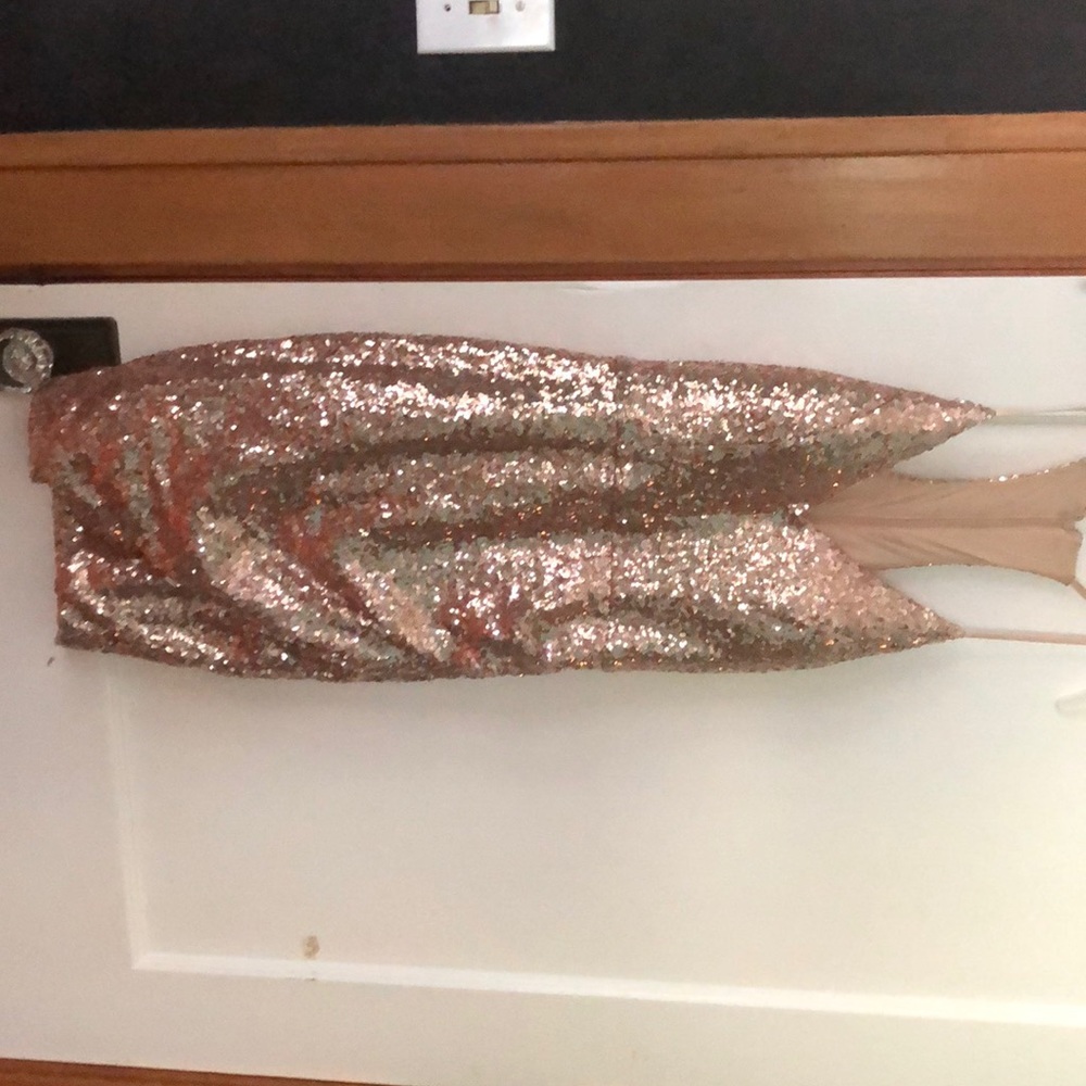 Rose gold homecoming dress, size 9